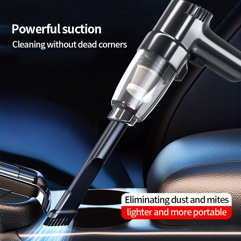 Car Mounted Vacuum Cleaner: High-Power, High-Suction Dry and Wet Dual-Purpose Mini Handheld Vacuum, Portable & Multi-Functional