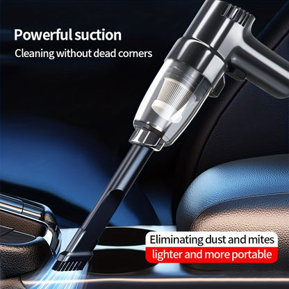 Car Mounted Vacuum Cleaner: High-Power, High-Suction Dry and Wet Dual-Purpose Mini Handheld Vacuum, Portable & Multi-Functional