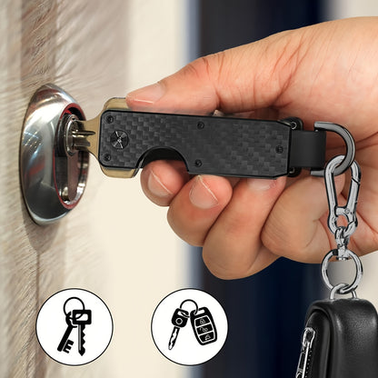 Sleek Aluminum Key Organizer by FOREVER MIYIN - Compact, Lightweight and Portable Minimalist Key Holder for Men and Women