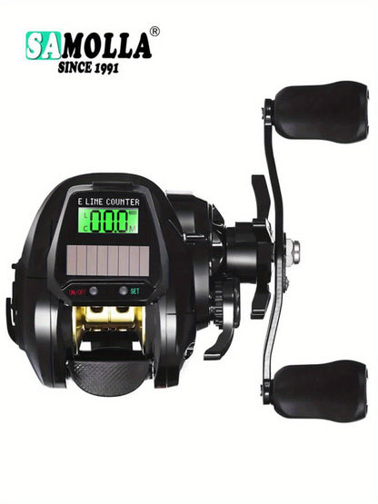 SAMOLLA Pro Baitcasting Fishing Reel – Variable Speed Adjustment, Saltwater Design, High-Casting Performance, and Durable Construction for Optimal Fishing Experience