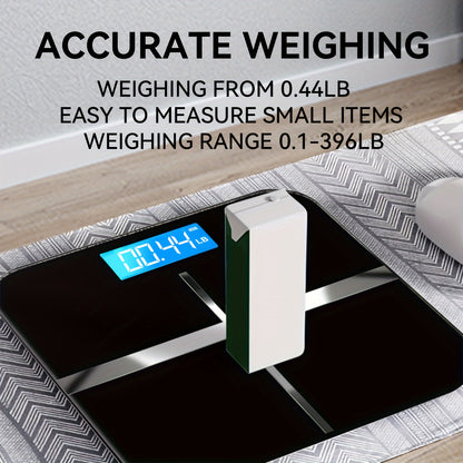 Bathroom Digital Weight Scale – Extra Wide Platform, High Capacity 390 lbs, Accurate and Safe with Large Numbers, Easy-to-Read Backlit LCD Display