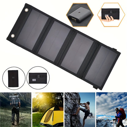 Portable USB Foldable Solar Panel - Waterproof, Folding Charger for Mobile Phones, Tablets, Outdoor Camping and Home