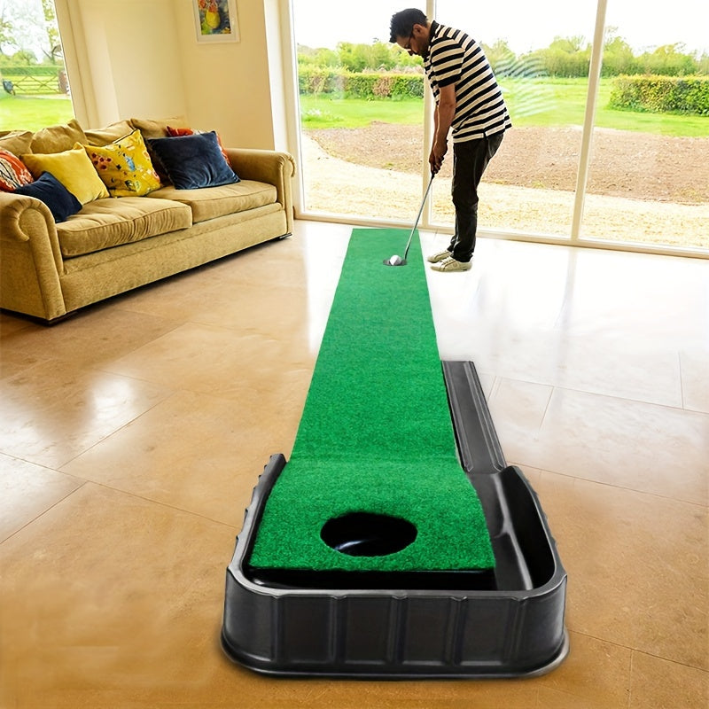 Automatic Golf Putting Mat with Ball Return - Indoor Exerciser for Office Use, Includes 6 PU Balls