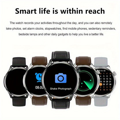 GPS Motion Trajectory Smartwatch for Men - 360*360 HD Screen, AI Voice, Wireless Call, NFC Fitness Tracker, Compass Sports Watch for Men and Women