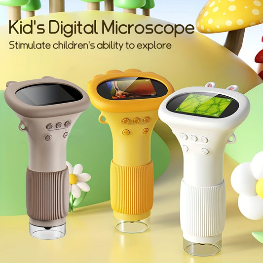 Portable Digital Microscope with IPS Screen - 8 Adjustable LED Lights, Electronic Magnifier with Photo and Video Capabilities, Perfect Birthday Gift for Kids and Adults