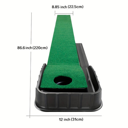 Automatic Golf Putting Mat with Ball Return - Indoor Exerciser for Office Use, Includes 6 PU Balls