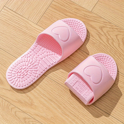 EVA Foldable Slippers for Travel - Unisex Indoor Bathroom Massage Sandals, Quick-Dry Non-Slip Flat Sole, All-Season Solid Color Slip-On Clogs