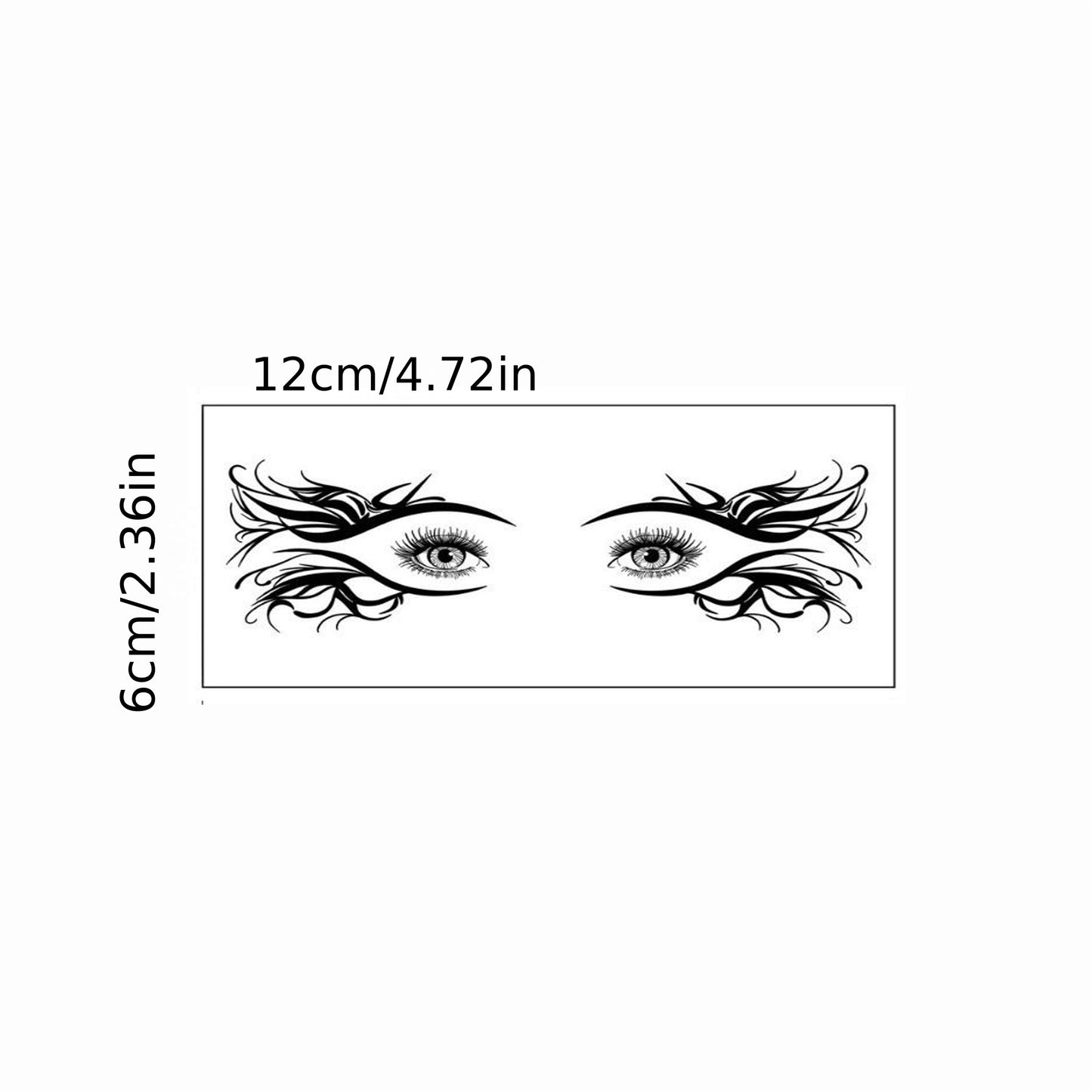 10 Pieces Halloween Removable Temporary Eye Tattoo Stickers – Realistic, Waterproof, Sweatproof, 2-Day Wear – Essential for Halloween Makeup