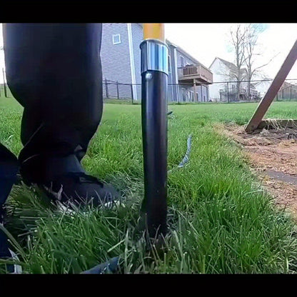 Full Steel Stand-Up Garden Edger with T Grip - Effortless Lawn Trimming and Edging Tool