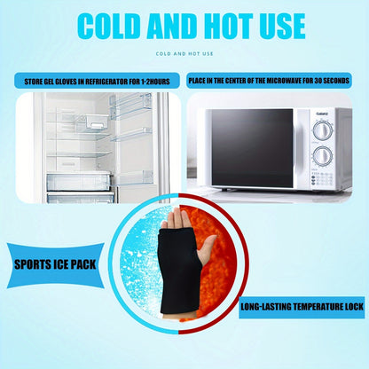 Wrist Wrap Hand Ice Pack – Microwavable and Freezable for Pain Relief