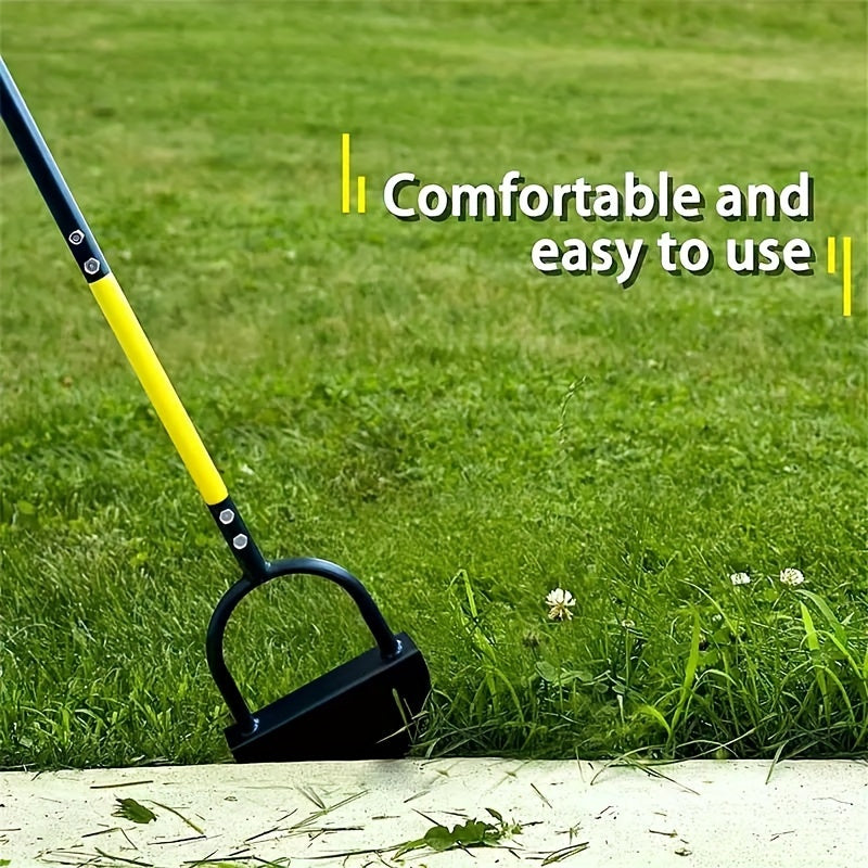 Full Steel Stand-Up Garden Edger with T Grip - Effortless Lawn Trimming and Edging Tool