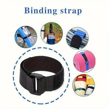 12pcs Heavy Duty Reusable Cable Ties - Durable Hook and Loop Fastening, Adjustable Straps for Multi-Purpose Organization