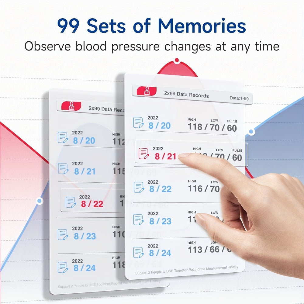 LED Rechargeable Wrist Blood Pressure Monitor – Intelligent Voice Broadcast with Storage Box (Built-in Lithium Battery)