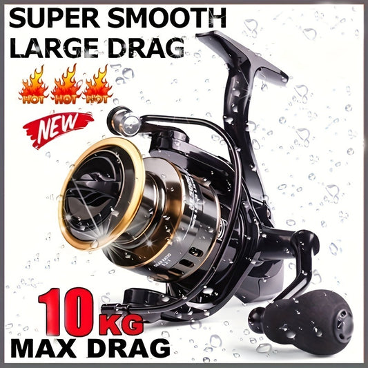 1pc HE1000-7000 Spinning Reel - Metal Cup & Rocker Arm, 5.2:1 Gear Ratio, Smooth and Sensitive Fishing Reel for Freshwater and Saltwater