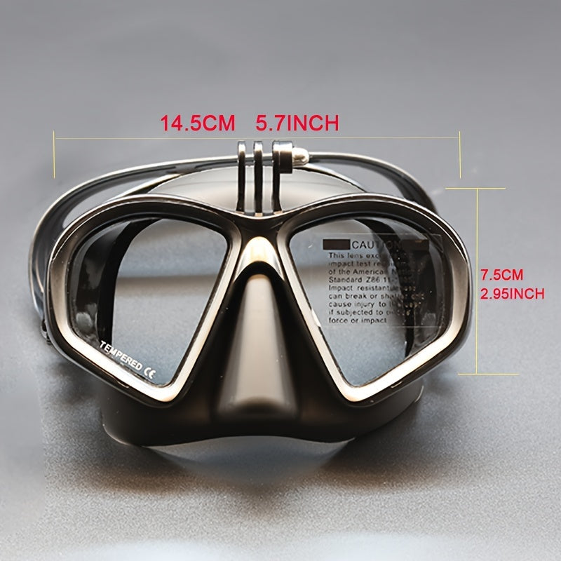 Premium Tempered Diving Mask with Anti-Fog Goggles and Storage Case - Waterproof, Crystal-Clear Vision for Snorkeling and Underwater Photography