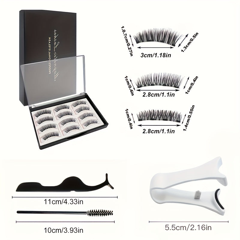 3D Magnetic Eyelashes – Non-Allergenic, Reusable, Waterproof, Easy Application for a Festive Look