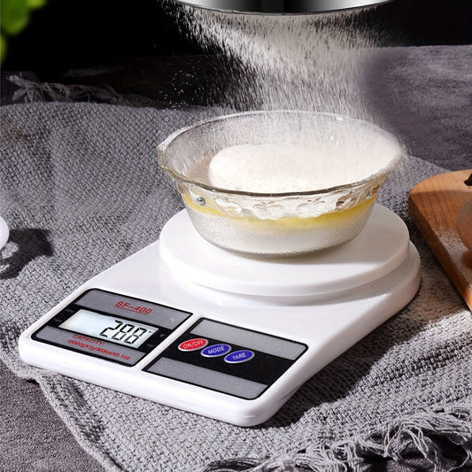 High-Precision Digital Scale - 10kg/22lb Range, Accurate to 1g - Compact Design for Office, Kitchen, and Baking