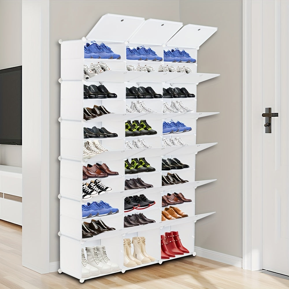 12-Tier Portable Shoe Rack Organizer – 72 Pair Capacity, Expandable 36 Grid Tower Shelf for Heels