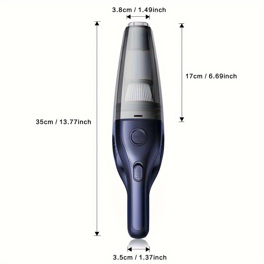 Portable Wireless Handheld Vacuum Cleaner – Powerful Suction USB Charging Mini Cleaner with Accessories, Ideal for Car, Home, Office, and Slit Tools