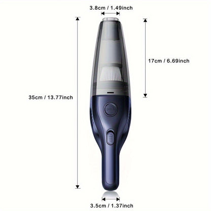 Portable Wireless Handheld Vacuum Cleaner – Powerful Suction USB Charging Mini Cleaner with Accessories, Ideal for Car, Home, Office, and Slit Tools