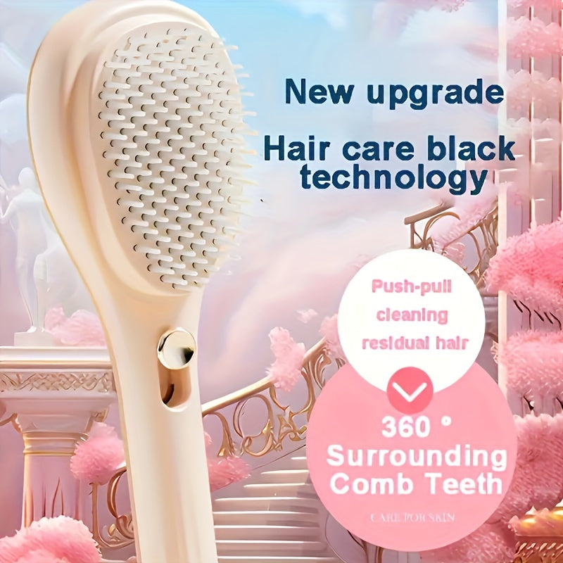 Portable Retractable Comb for Hair Care - Non-Electric, Anti-Static, Gentle on Hair, Easy Hair Removal for Home Beauty