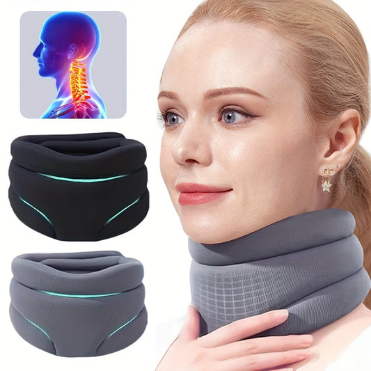 Adjustable Soft Foam Cervical Collar – Universal Neck Support Brace, Memory Foam Filling, Cotton Blend Cover, V-Shaped Chin Support, Sleep Aid for Men and Women