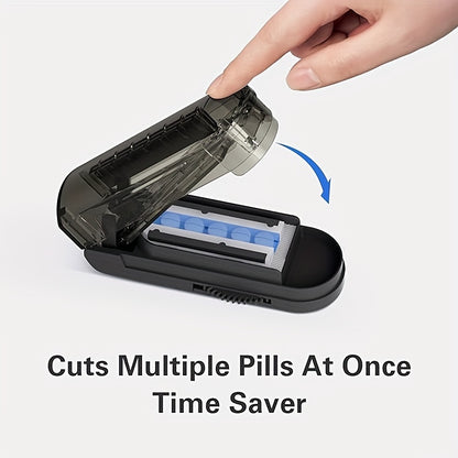 Ultra-Convenient Portable Pill Cutter – Effortlessly Splits Pills in Seconds, Accurate for Any Size, Time-Saving Medicine Organizer, Compact and Travel-Ready