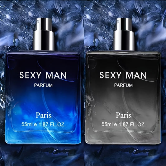 55ml Long-Lasting Eau De Parfum for Men - Refreshing Cologne with Seductive Scent, Ideal for Dating, Daily Use and as a Christmas or Father's Day Gift