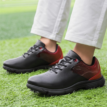 Professional Men's Golf Shoes with Spikes - Athletic Training Footwear for Sporty and Casual Wear