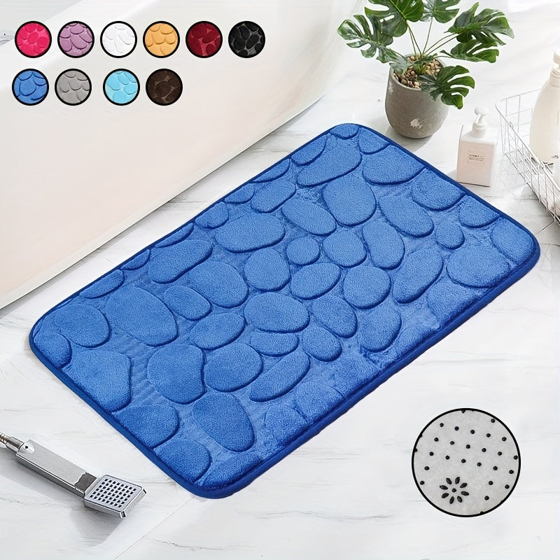 1pc Bathroom Floor Mat - Water Absorption Anti-Skid, Doormat for Bathroom, Bedroom Carpet, Kitchen Area Rug, Laundry, Shower and Indoor Use, Home Essential