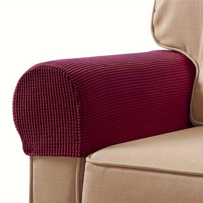 2pcs/Set Stretch Armrest Covers – Spandex Arm Covers for Chairs, Couch and Sofa – Elastic Plaid Pattern Armchair Slipcovers for Living Room Home Decor