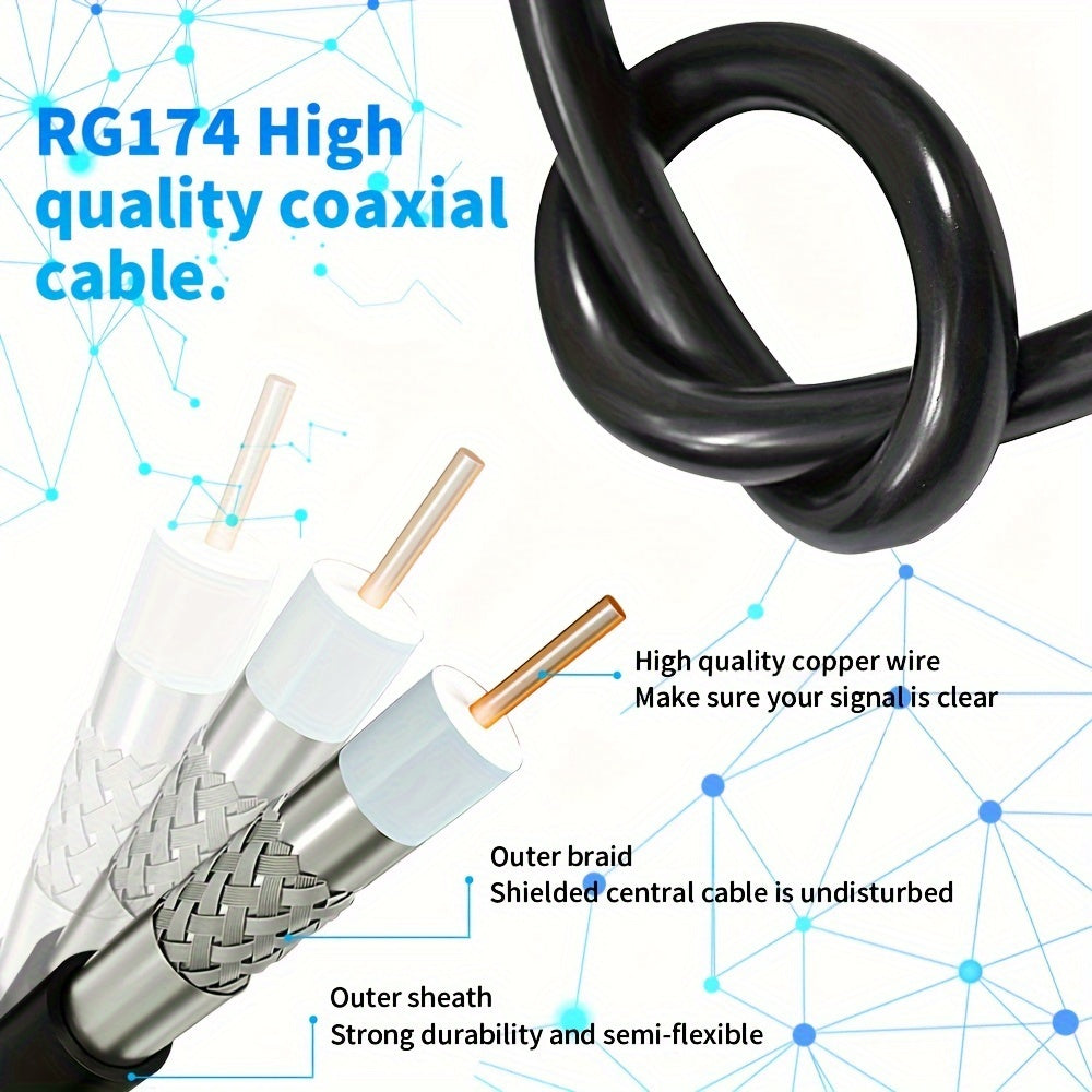 2024 New Indoor Digital TV Antenna - 360° Omnidirectional, 4K Full HD Support, Includes 10ft Coax Cable