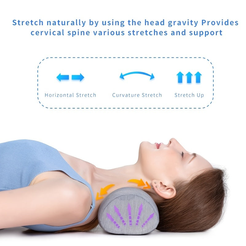 Neck Pillow for Cervical Spine Alignment – Chiropractic Neck and Shoulder Pain Relaxer, Cloud Stretcher Massager for Muscle Tension Relief