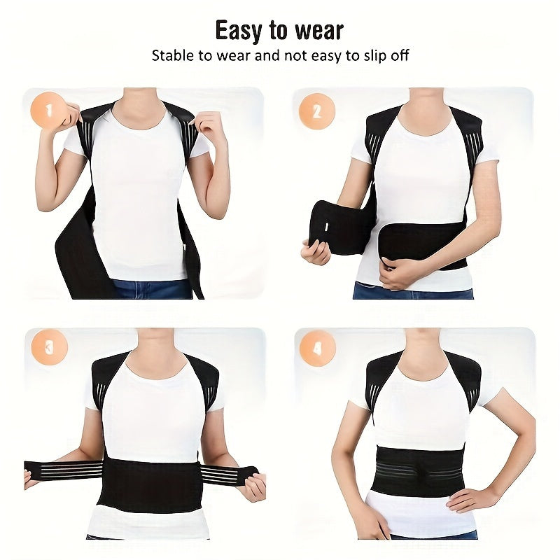 Shoulder Protector Vest – Adjustable Back Shawl with Magnetic Support, Hot Compress for Waist and Spine, Orthotic Strap for Men and Women