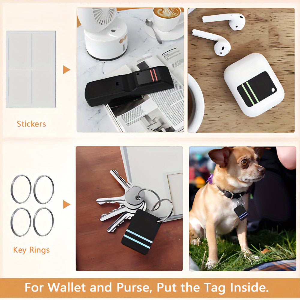 Wireless Key Tracker – 1 Transmitter and 4 Receivers, 80dB RF Item Locator with 120ft Range for Wallets, Keys, Phones, Glasses, and Pet Tracking