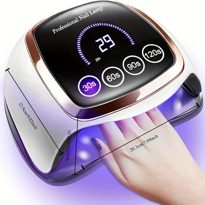 UV LED Nail Lamp - Nail Curing Lamp for Home & Salon, LED Dryer for Gel Polish with Automatic Sensor and 4 Timer Settings, Nail Art Tool for Fingernail and Toenail