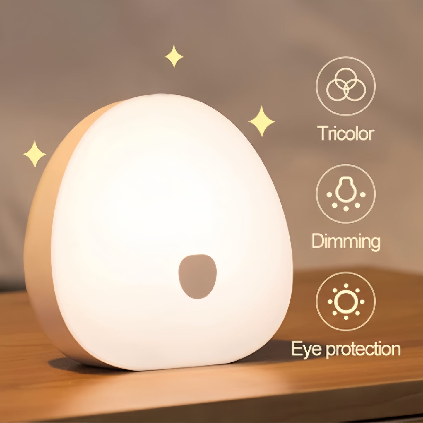 LED RGB Sleep Sound and Light - Soothing White Noise Generator with Natural Sounds, Color Change, Touch Control, Sleep Timer, USB Rechargeable for Relaxation