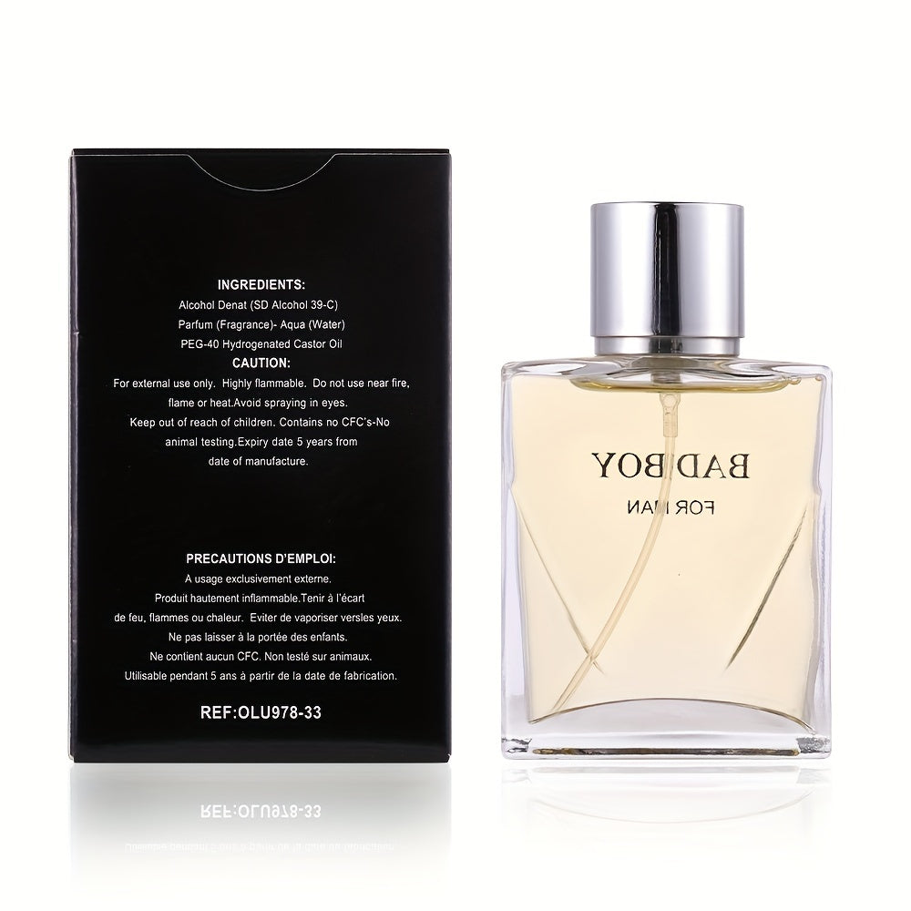 Luxury Eau de Parfum for Men 60ml - Refreshing and Long-Lasting Seductive Fragrance with Fruity Notes, Ideal for Dating and Daily Use