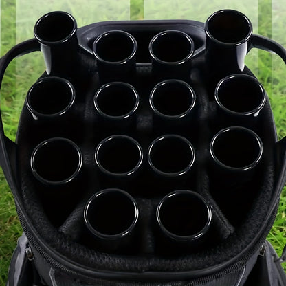 14pcs Golf Club Protector Set - Durable PVC Tubes for Organized Bag Storage, Fits All Standard Bags, Black