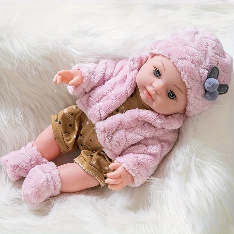 30cm/12inch Reborn Baby Doll - Realistic Doll with Hat, Socks, and Pacifier, Perfect Festival Gift