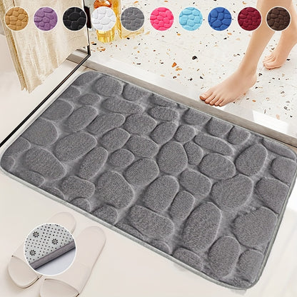 1pc Bathroom Floor Mat - Water Absorption Anti-Skid, Doormat for Bathroom, Bedroom Carpet, Kitchen Area Rug, Laundry, Shower and Indoor Use, Home Essential