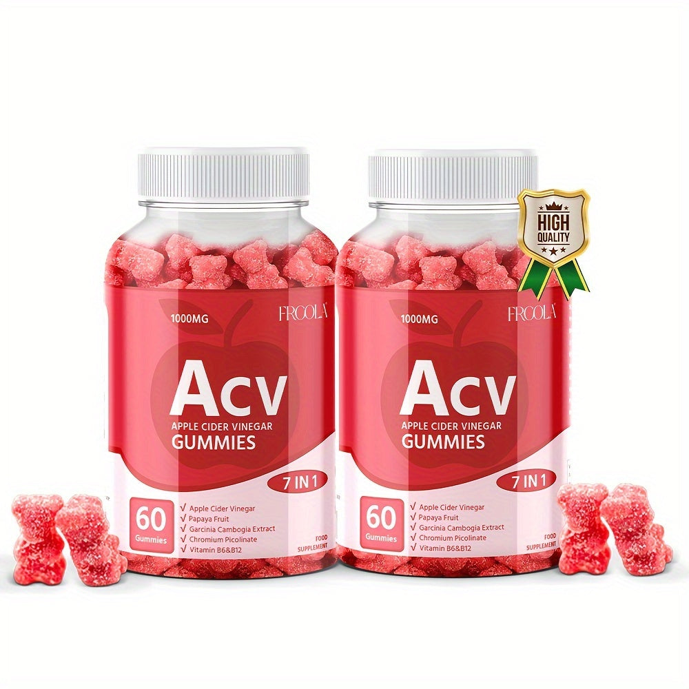 Keto ACV Gummies - 120,000mg, with Apple, Papaya, Garcinia Cambogia, Pomegranate and Lemon, Suitable for Men and Women, 60/120 Pills