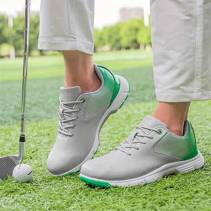 Professional Men's Golf Shoes with Spikes - Athletic Training Footwear for Sporty and Casual Wear