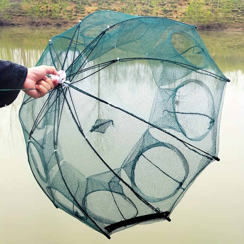 Foldable Hexagonal Fishing Net – 4/6/8/10 Holes for Minnow, Crayfish, and Crabs – Portable and Easy to Use