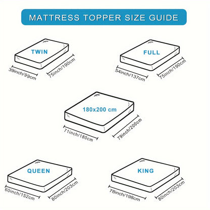 Extra Thick Mattress Topper - Air Flow Quilted Fitted Pad for Back Pain Relief, Breathable Cover with Strong Elastic Bands (Fits Up to 21"), Extra Soft Pillow Top with Premium Hollowfiber Filling