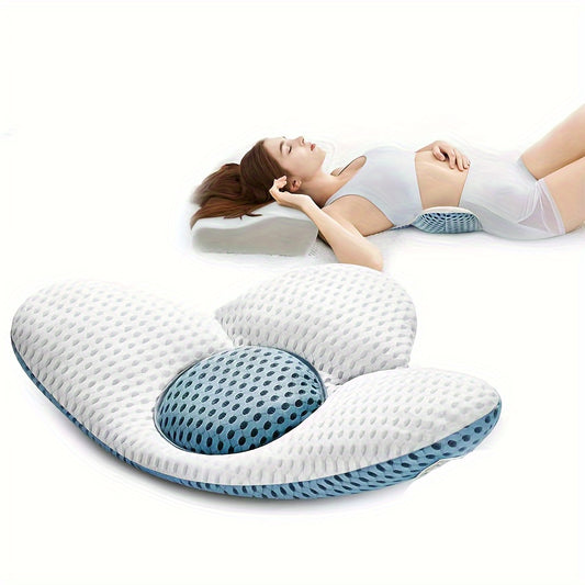 Sleeping Waist Support Pillow – 3D Breathable Mesh Bed Back Pillow, Adjustable Height for Soft Back Support, Ideal for Pregnant Women