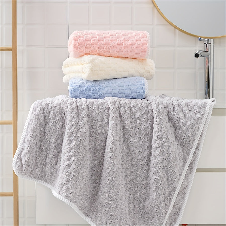 2pcs Ultra-Soft Microfiber Bath Towels - Super Absorbent, Quick-Dry Waffle Weave for Daily Use, Spa, Gym and Travel