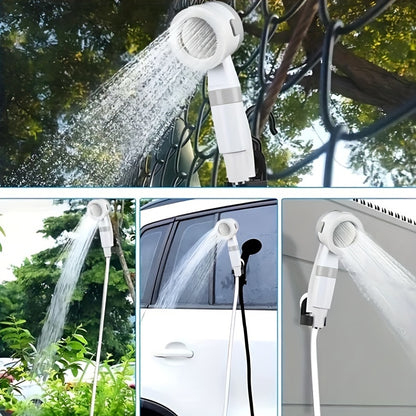 Portable USB Watering Device - Adjustable Pressure for Outdoor Bathing, Car Cleaning and Plant Watering