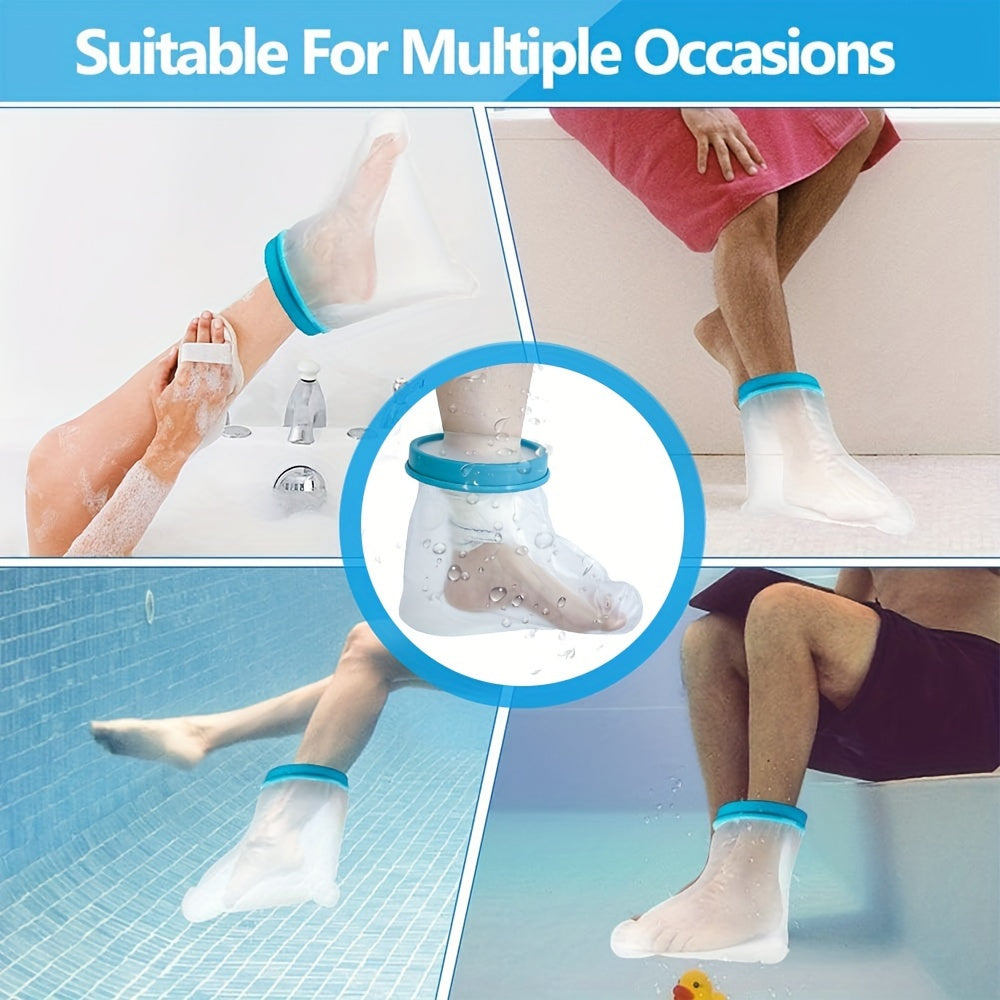 Adult Foot Cast Cover - Reusable Waterproof Bath Protector (7.48''x13.38'') with Watertight Seal for Shower - Fits Most Male and Female Feet