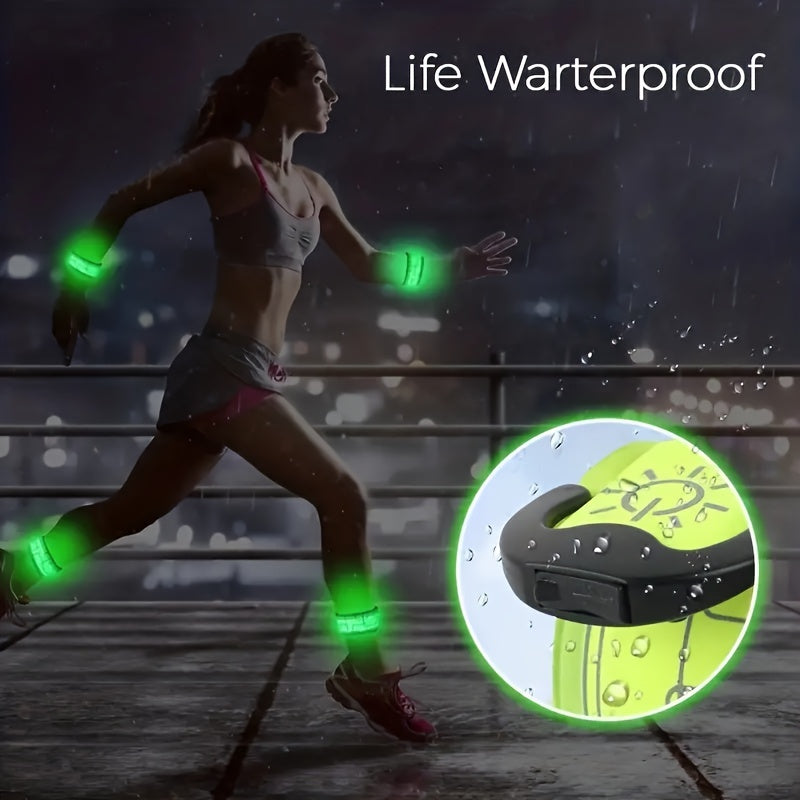 Upgraded USB Rechargeable LED Light Bracelet – Ideal for Night Outdoor Running, Sports, Halloween and Christmas Gift